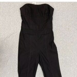 Maeve By Anthropolpgie Cotton Black size 12 Petite Jumpsuit